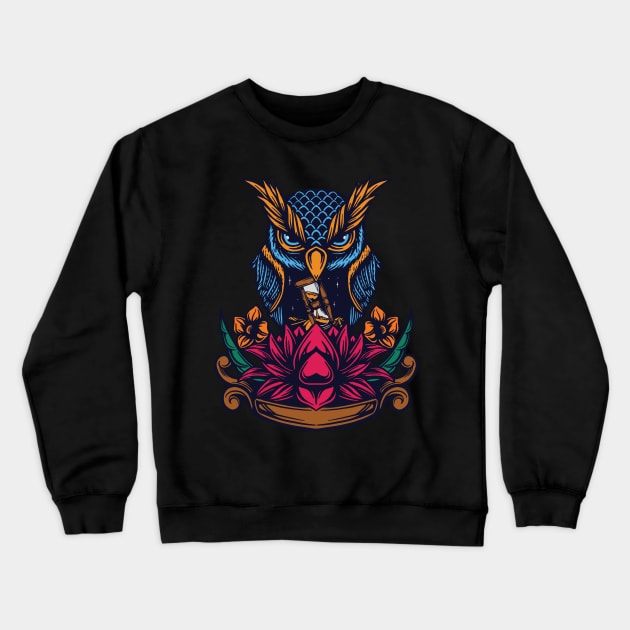 owl Crewneck Sweatshirt by adhitama